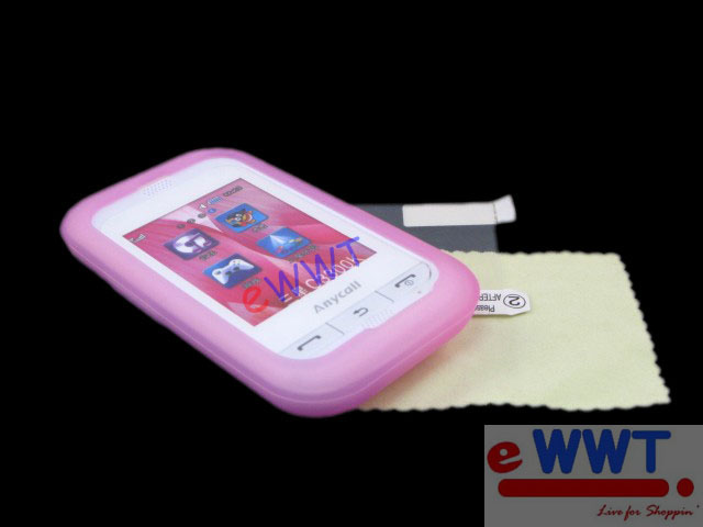 samsung champ pink. for Samsung C3300 Champ Pink Silicone Soft Case + Film | eBay