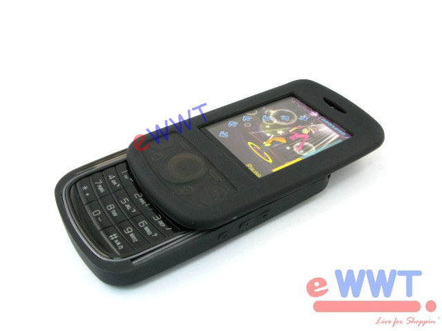 for Sony Ericsson W20 W20i Zylo * Black Silicone Case *  